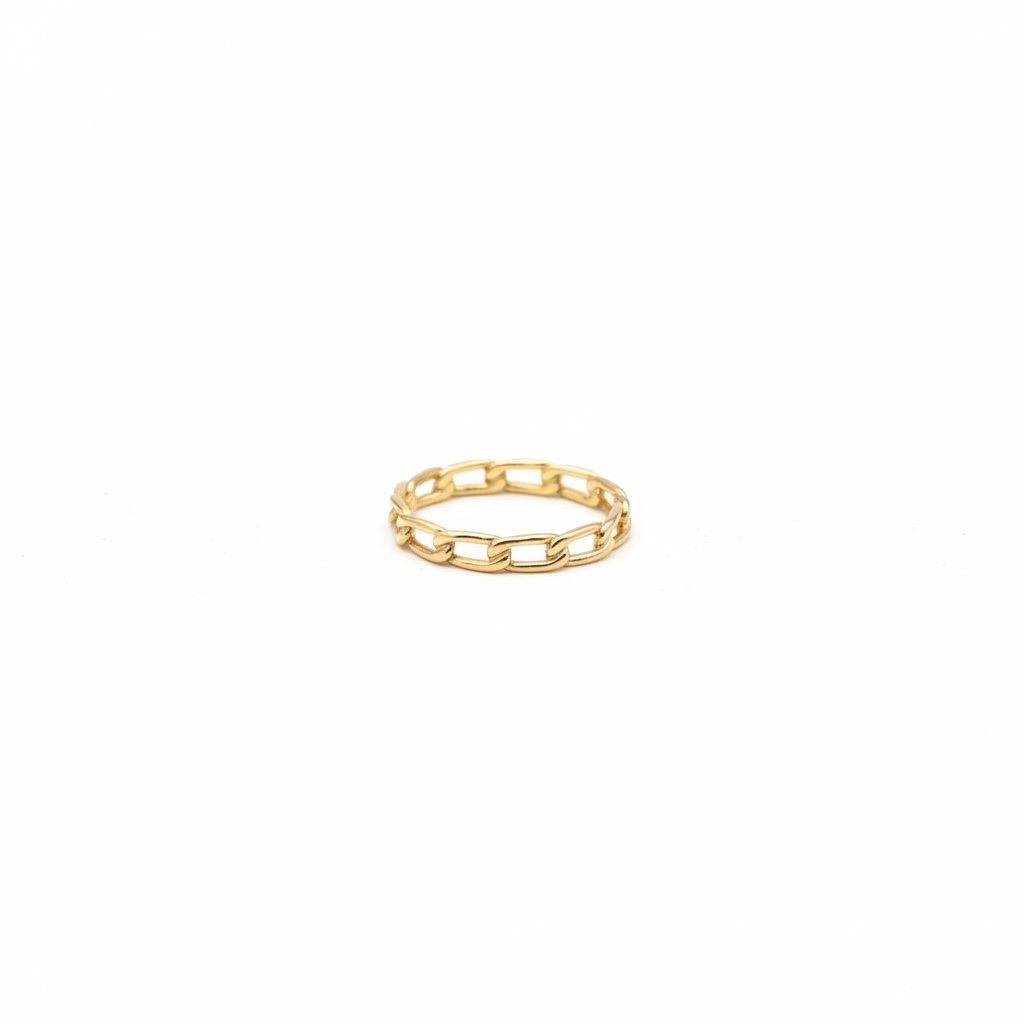 Bague chaîne or jaune