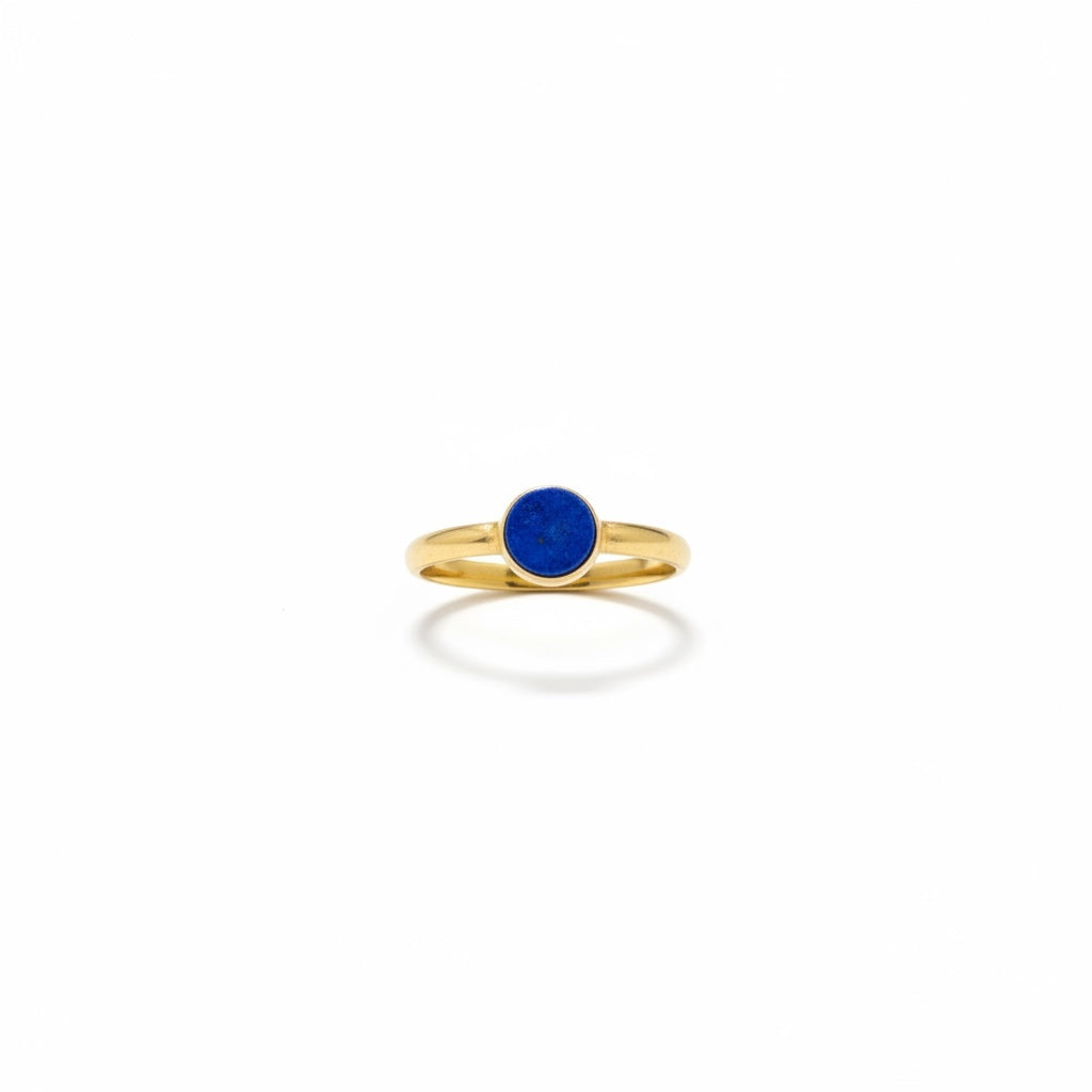 Round Lapis Lazuli Ring