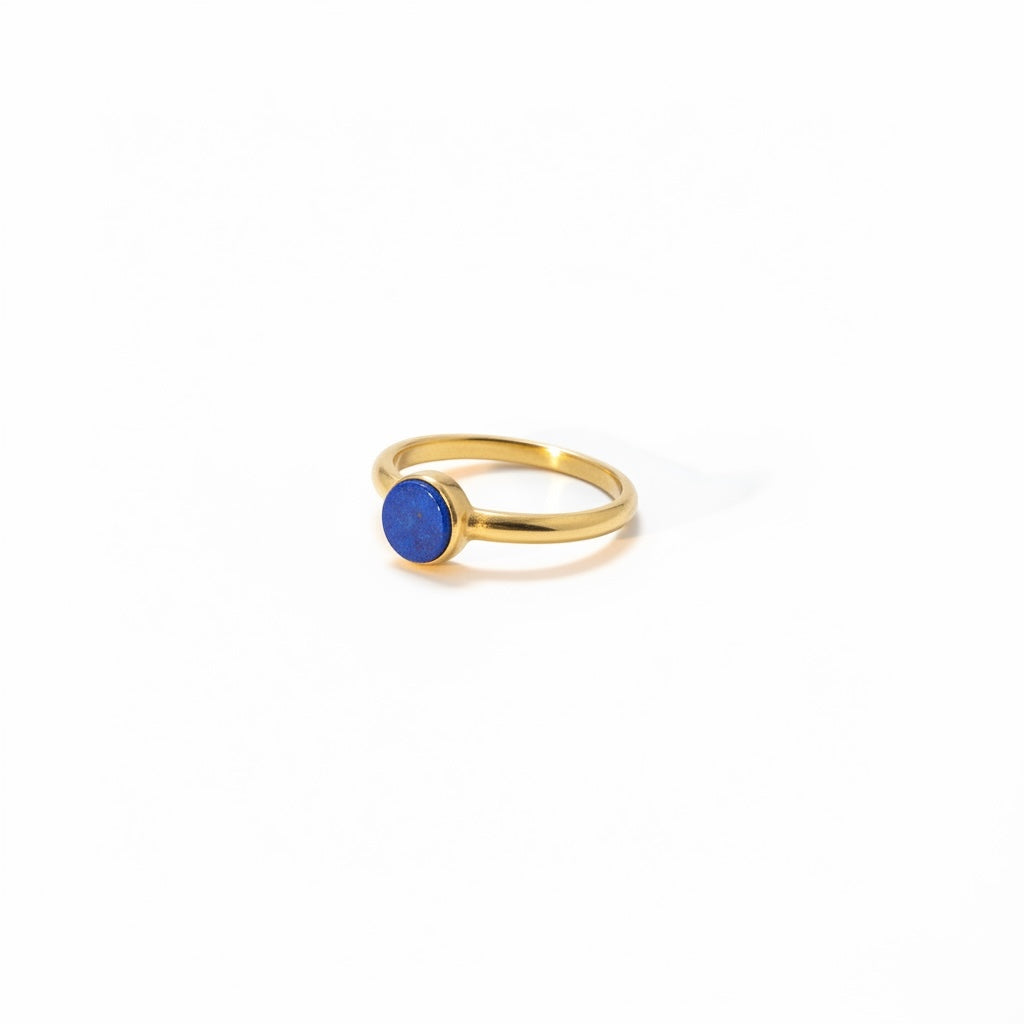Round Lapis Lazuli Ring
