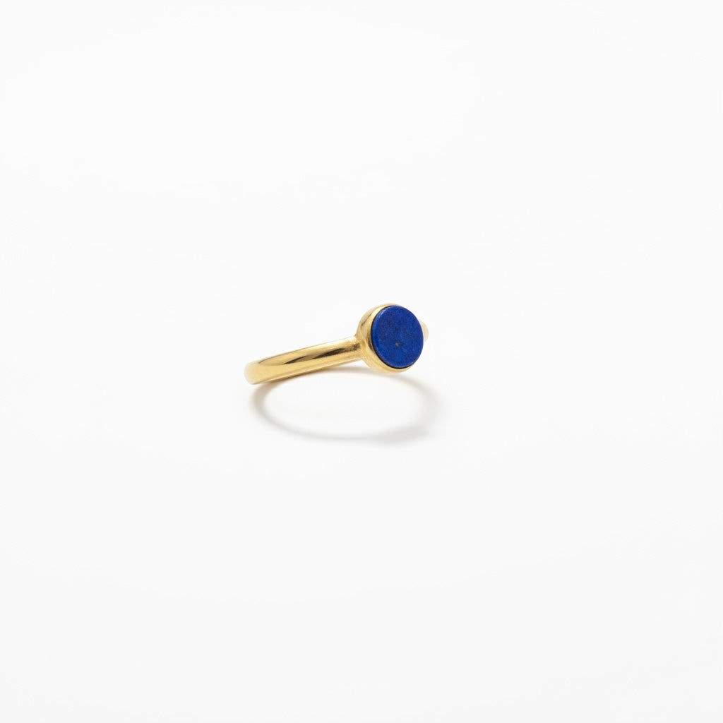 Round Lapis Lazuli Ring