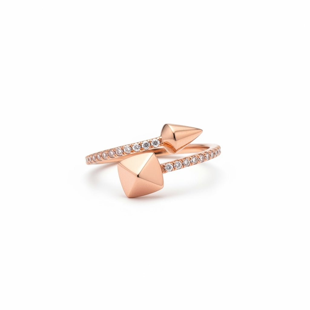 Bague diamants en or rose 18K
