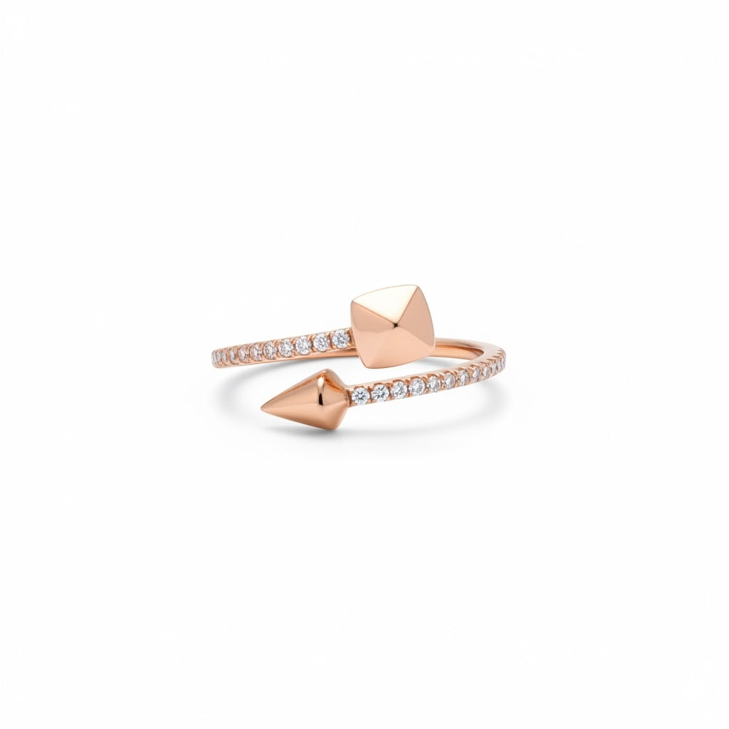 Bague diamants en or rose 18K