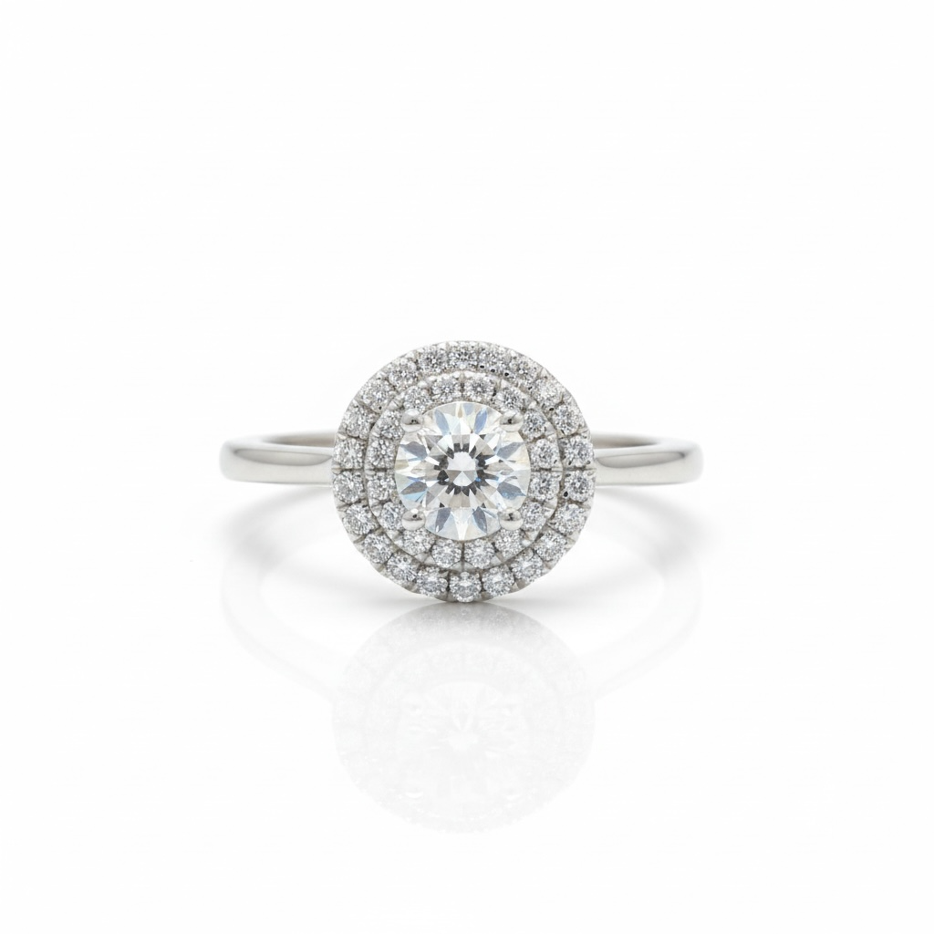 Bague diamant en or gris 18K
