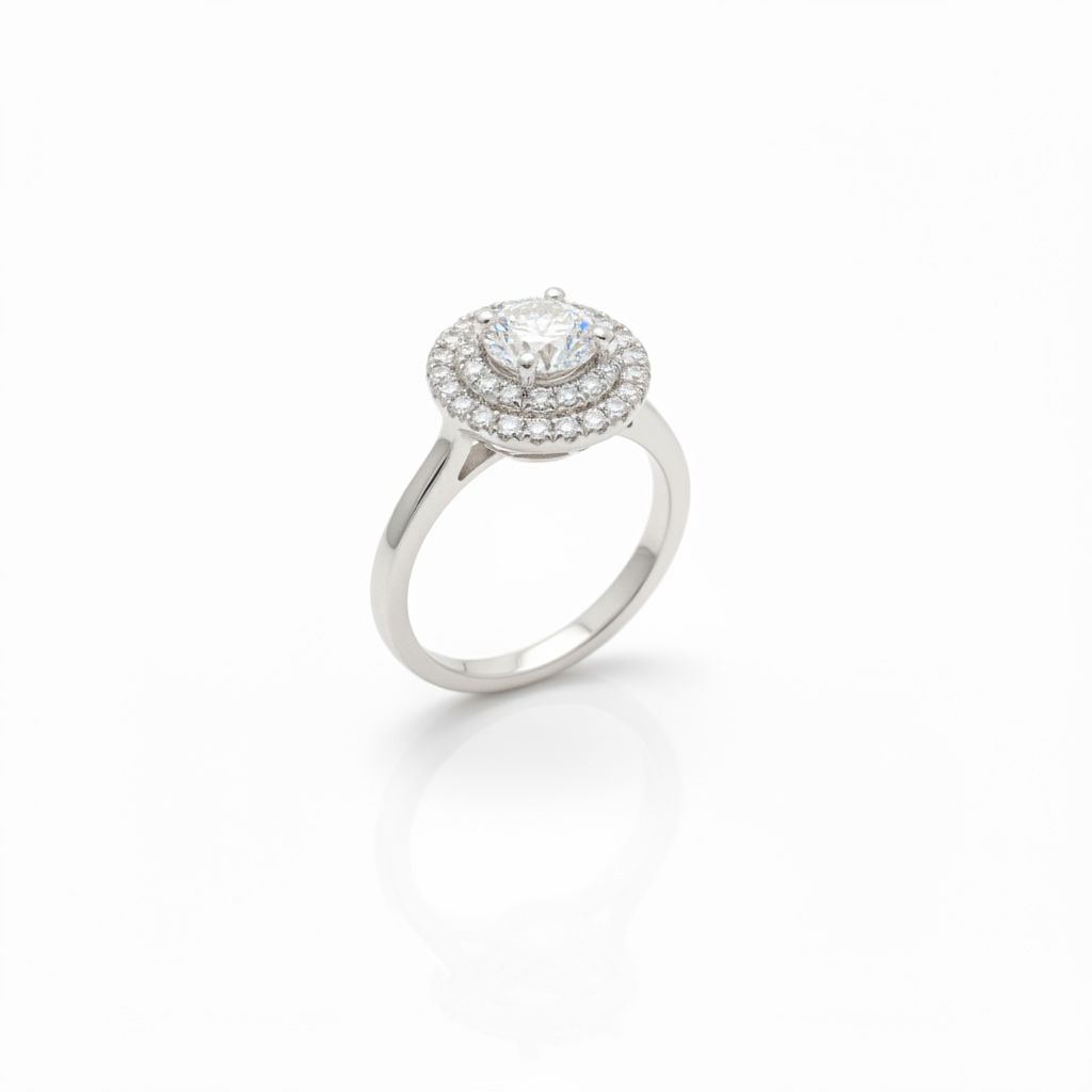 Bague diamant en or gris 18K