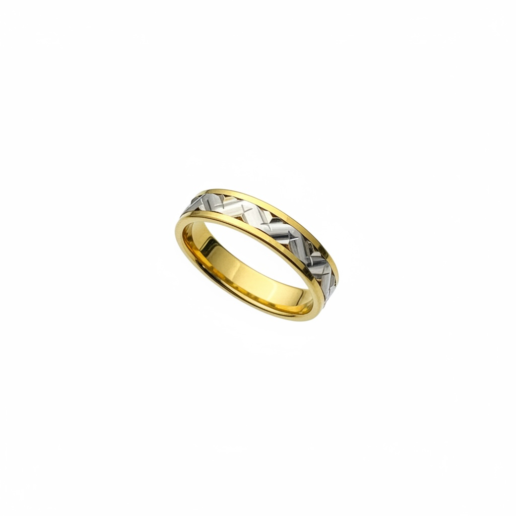 Bague alliance bicolore