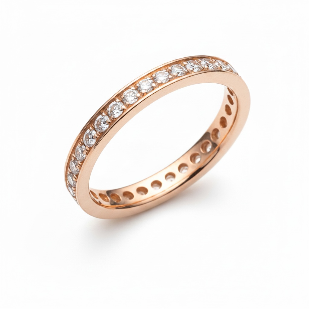 Alliance diamants en or rose 18 carats – 0,44 ct