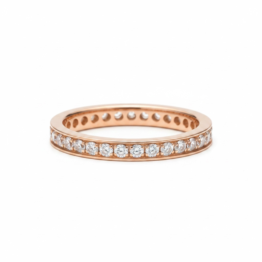 Alliance diamants en or rose 18 carats – 0,44 ct